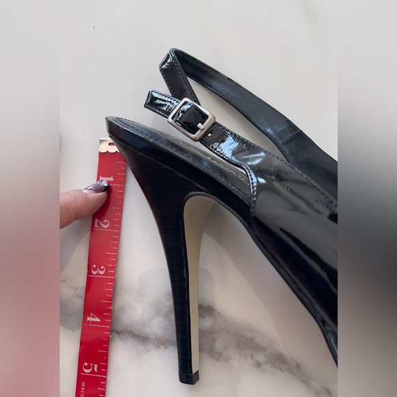 Enzo Angiolini Black Patent Platform Slingbacks unworn - Picture 12 of 12